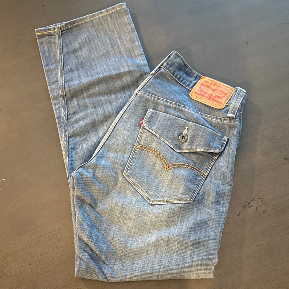 Levi's Men's Light Blue 514 Welder Jeans